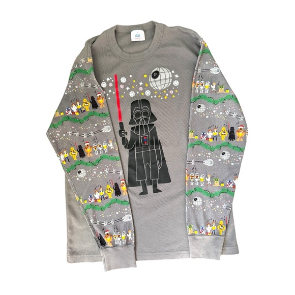 Men’s Star Wars Darth Vader Gray Pajama Shirt And Pants - Picture 4 of 7